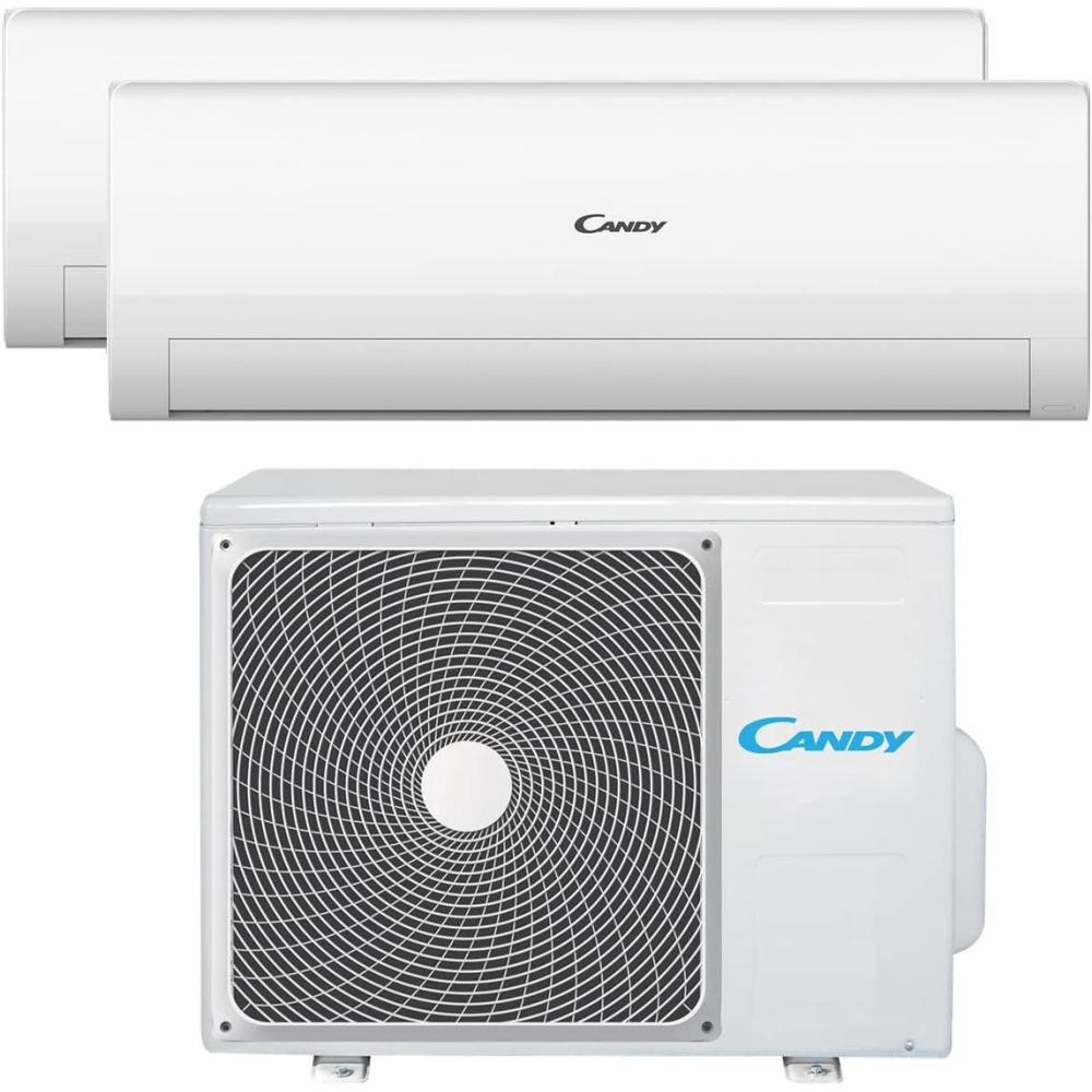 imageCandy Climatiseur Smart Line Air Climatiseur Dualsplit avec 1 unit extrieure et 2 intrieurs 900012000 Btu avec pompe  chaleur et dshumidificateur silencieux avec SelfClean14000 Btu 9000 12000