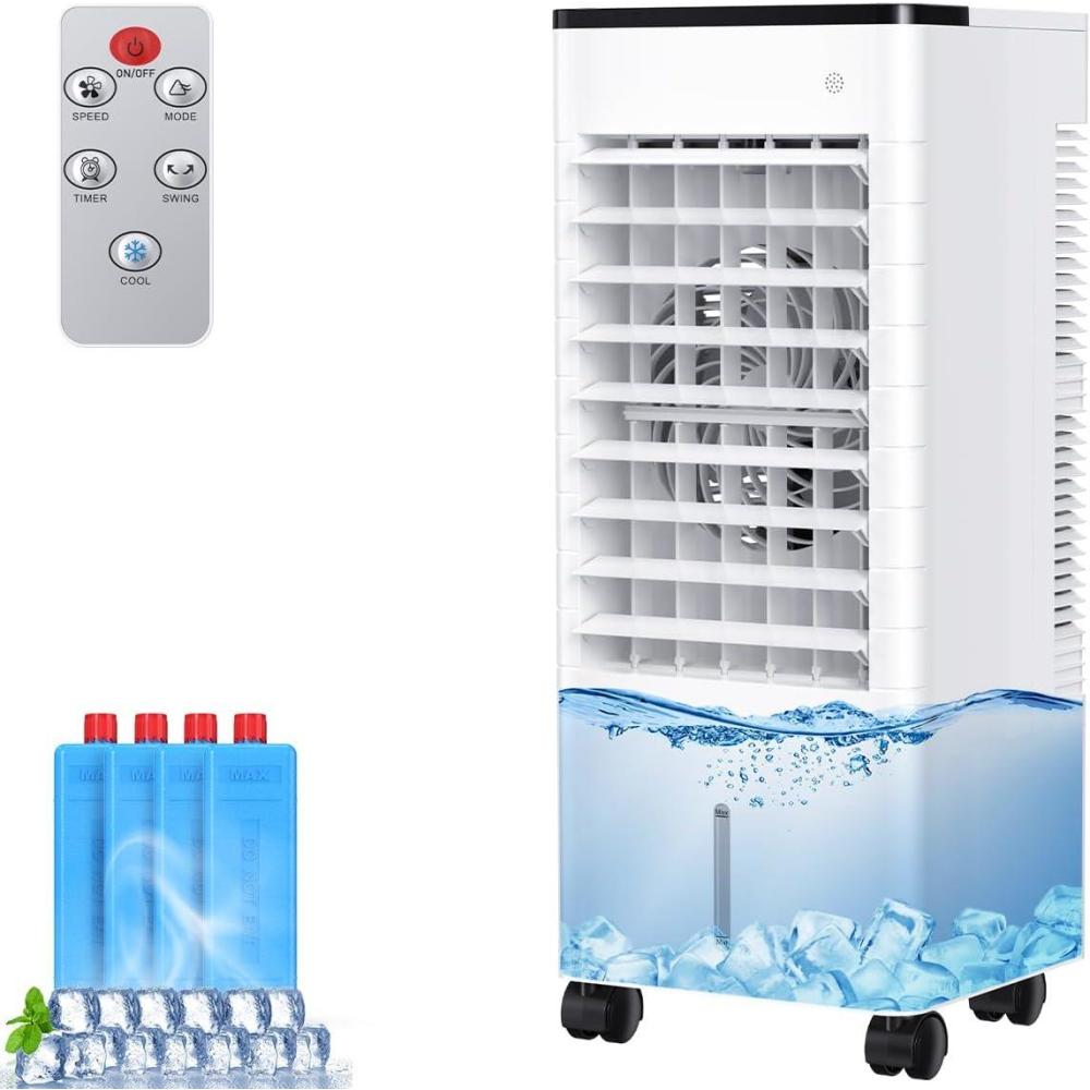 imageClimatiseur Mobile Silencieux 6L Refroidisseur dair Climatiseurs Portables conomie dnergie Ventilateur Humidificateur 3 VitessesModes Tlcommande 115H Minuterie pour Maison Bureau Chambre