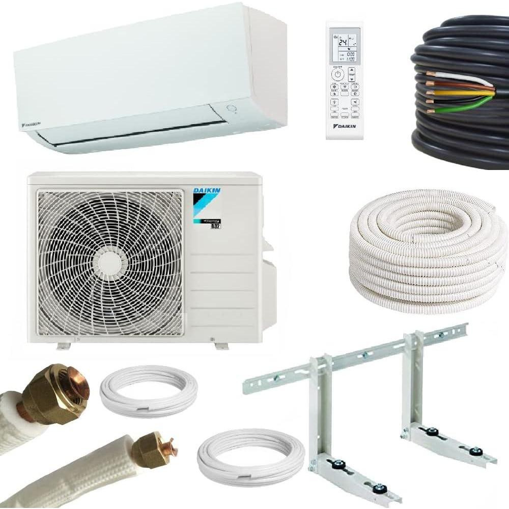 imageDaikin avec kit dinstallation 5 mtres 12000 btu 35 kw sensira FTXC35 RXC35 A climatiseur reversible mural split fixe