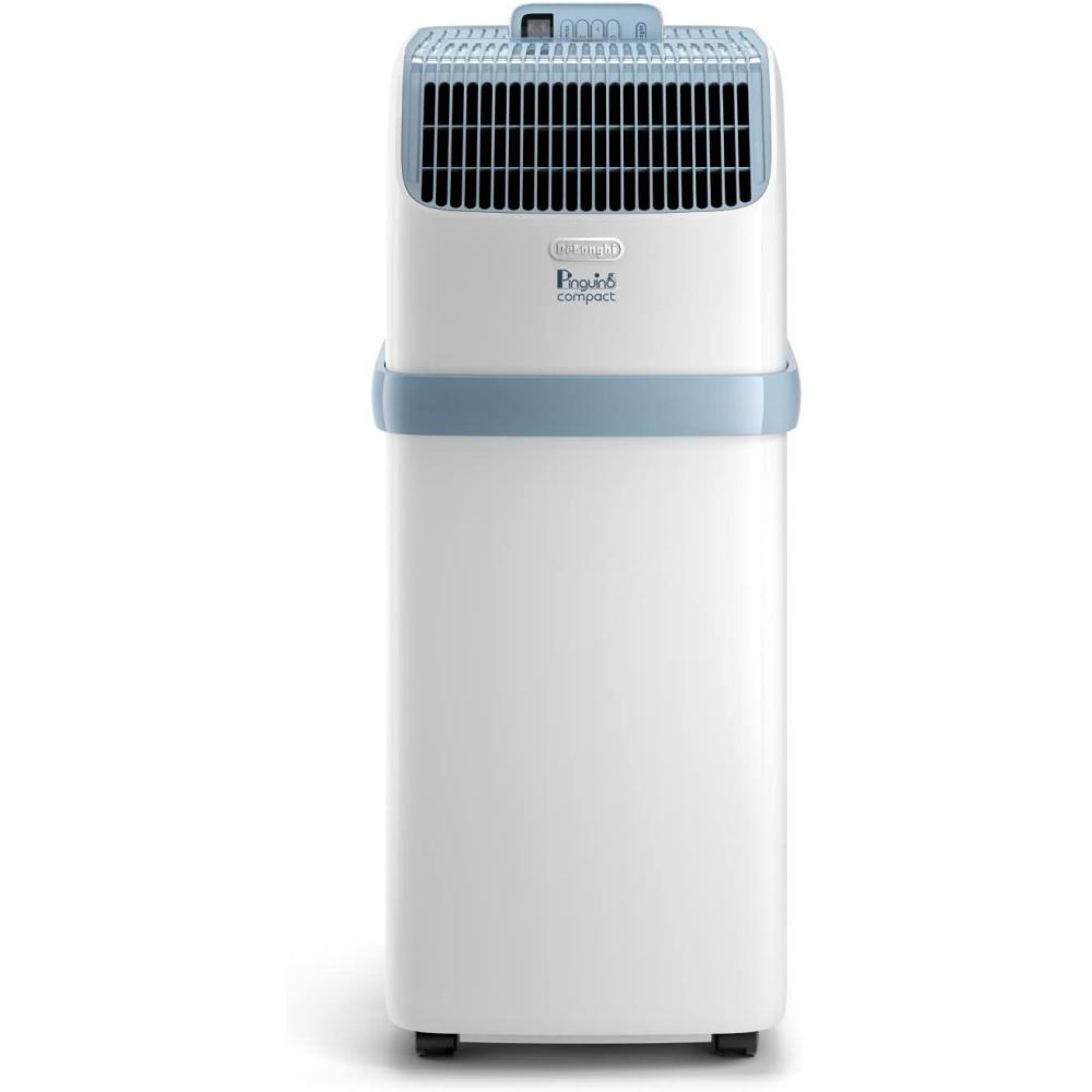 imageDeLonghi Pinguino Compact ES72 YOUNG Modle 2022 Climatiseur Mobile Silencieux 8300 BTUh 21 kW 60m3 Gaz R290 Fonction Dshumidificateur 24 Heures Timer Classe nergtique A Blanc