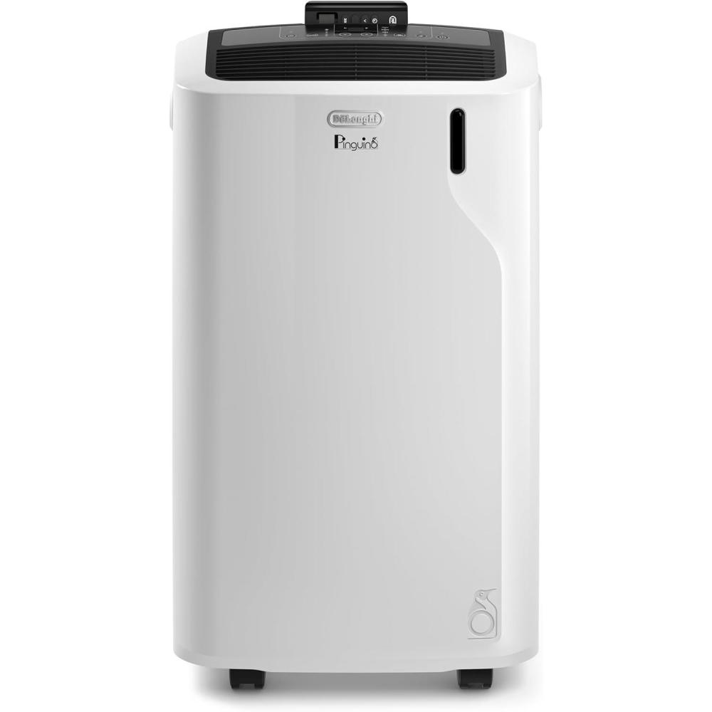 imageDeLonghi Pinguino PAC EM93K1 SILENT Climatiseur Portable Silencieux 10500 BTUh Jusqu 90m3 3 Vitesses Minuterie 24h Kit de Fentre Inclus Gaz R290 63dB A 26 kW Blanc