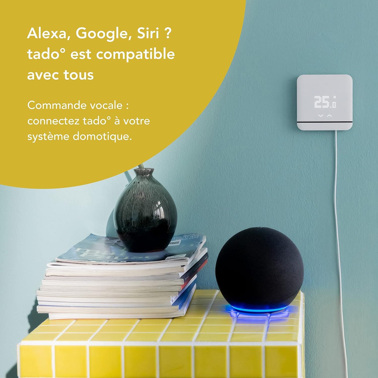 imagetado Contrle Connect et Intelligent de la Climatisation avec Support Contrle de la clim et de la pompe chaleur via WiFi conomie dnergie Compatible avec Google Assistant Alexa SiriClimatisation Intelligente Supp