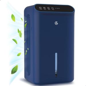 AG 330 deshumidificateur d air et purificateur d’air portable, 1L/jour, réservoir 2,7L, pour pièces jusqu’à 35 m², lumière LED 7 couleurs(Bleu)