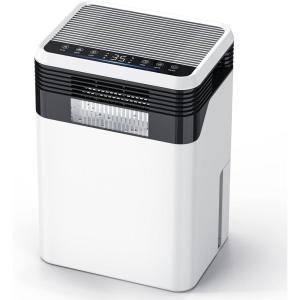 Deshumidificateur d air, 3000ML Déshumidificateur, 3 Modes, Mode Sommeil, Silencieux 33dB, Minuterie 24h, Affichage Intelligent de l&rsquo;Humidité, Portable, Chambre, Salle de Bain, Cuisine, Maison(Noir-blanc)