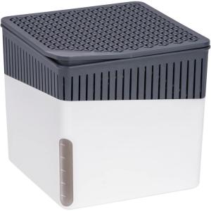 WENKO Déshumidificateur Cube 500 g, pour pièces jusqu’à 40 m³, elimine l&rsquo;humidité, anti moississure, sans électricité, silencieux, rechargeable, blanc(Blanc)