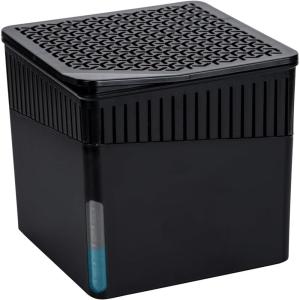WENKO Déshumidificateur Cube 500 g, pour pièces jusqu’à 40 m³, elimine l&rsquo;humidité, anti moississure, sans électricité, silencieux, rechargeable, blanc(Noir)