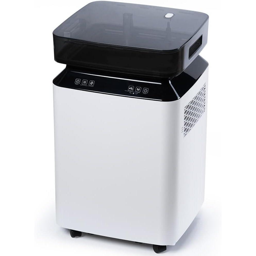 imageDshumidificateur lectrique Grande Capacit 80LJour Grande Capacit Couvre 170m Pompe de Relevage Double Ventilation Silencieux 46dB Pour CaveBureauGarageCuisineSalle de BainNoirBlanc