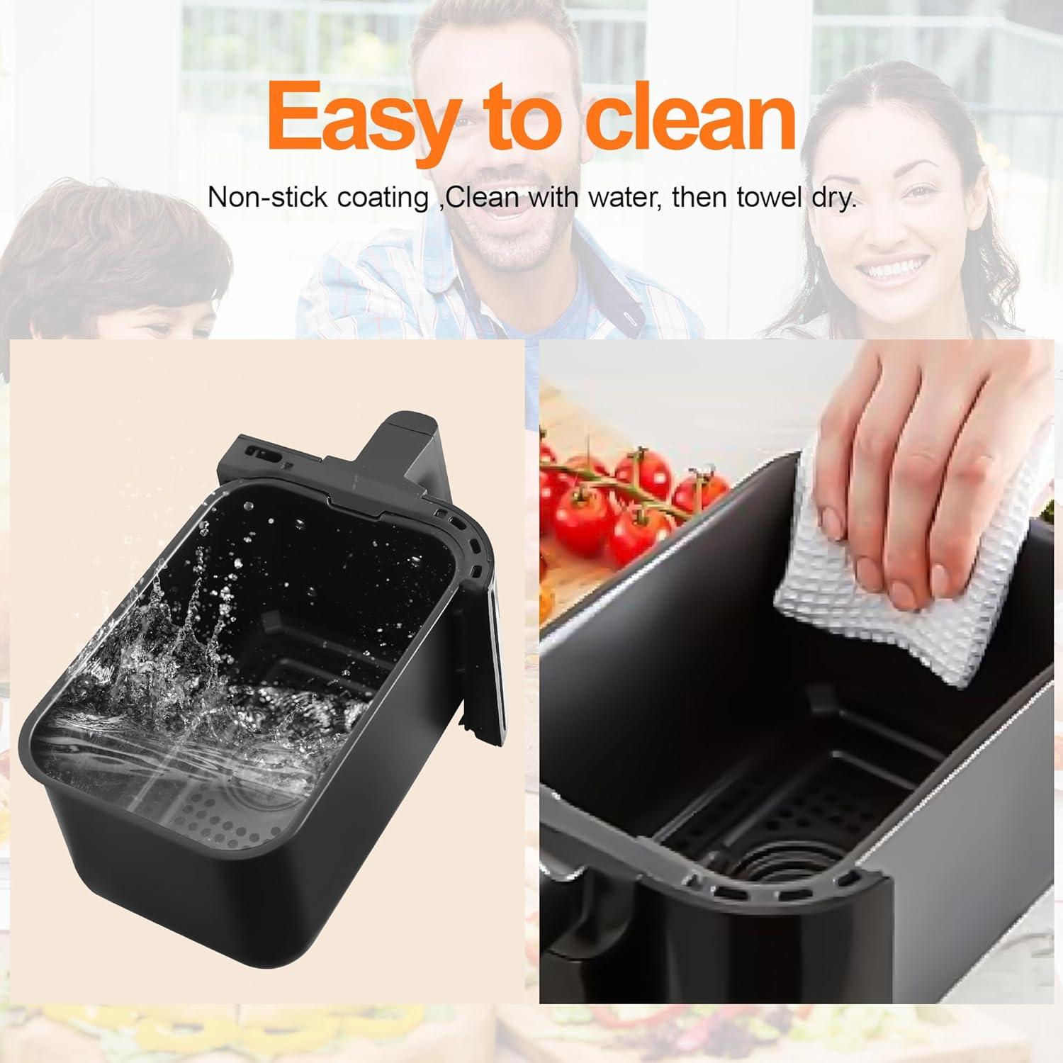 imageAir Fryer Avec Fentre Visible Emphsism Friteuse Sans Huile 7L Avec 10 Fonctions 1800W Friteuse Air Chaud Friteuse Electrique avec LED cran Tactile7L