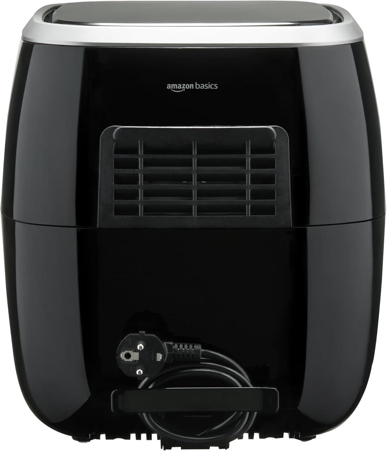 imageAmazon Basics Friteuse sans Huile compacte numrique et multifonctionnelle air fryer 4 litres Noir Chrom6L