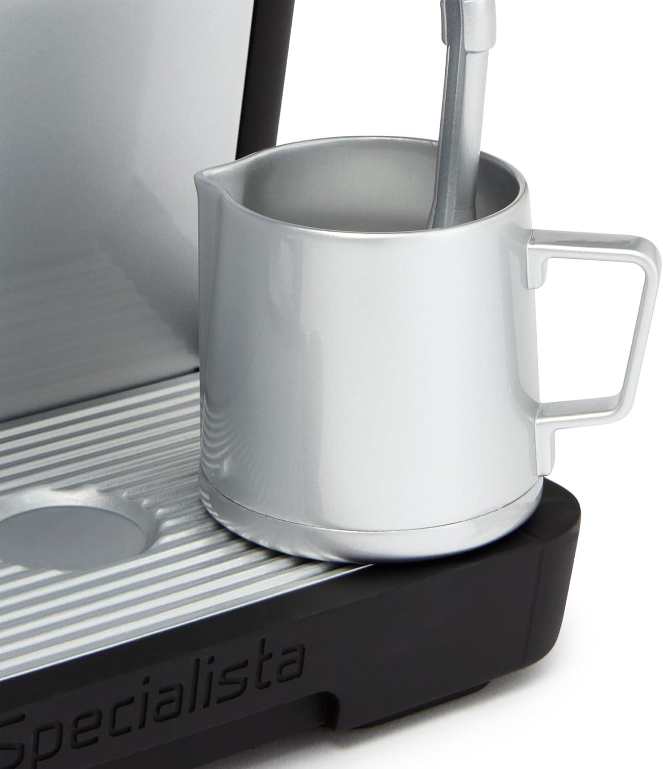 imageCasdon DeLonghi Jouet Machine caf Barista Ensemble de Cuisine pour Enfants avec pices Mobiles Sons ralistes et caf Magique 3 Ans Silver