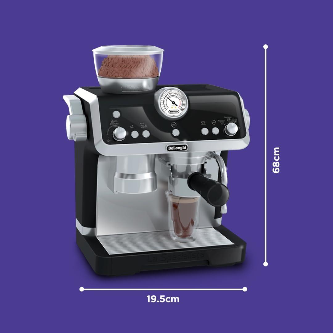 imageCasdon DeLonghi Jouet Machine caf Barista Ensemble de Cuisine pour Enfants avec pices Mobiles Sons ralistes et caf Magique 3 Ans Silver