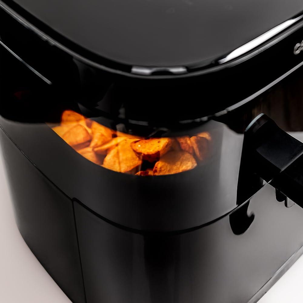 imageCecotec Air Fryer CecofryampampGrill Duoheat 10000 Friteuse Air sans Huile 10L Grill et Plancha Rsistance Double 2800W Cuisson Rapide Moins de Graisse Rsultats Consistants6L