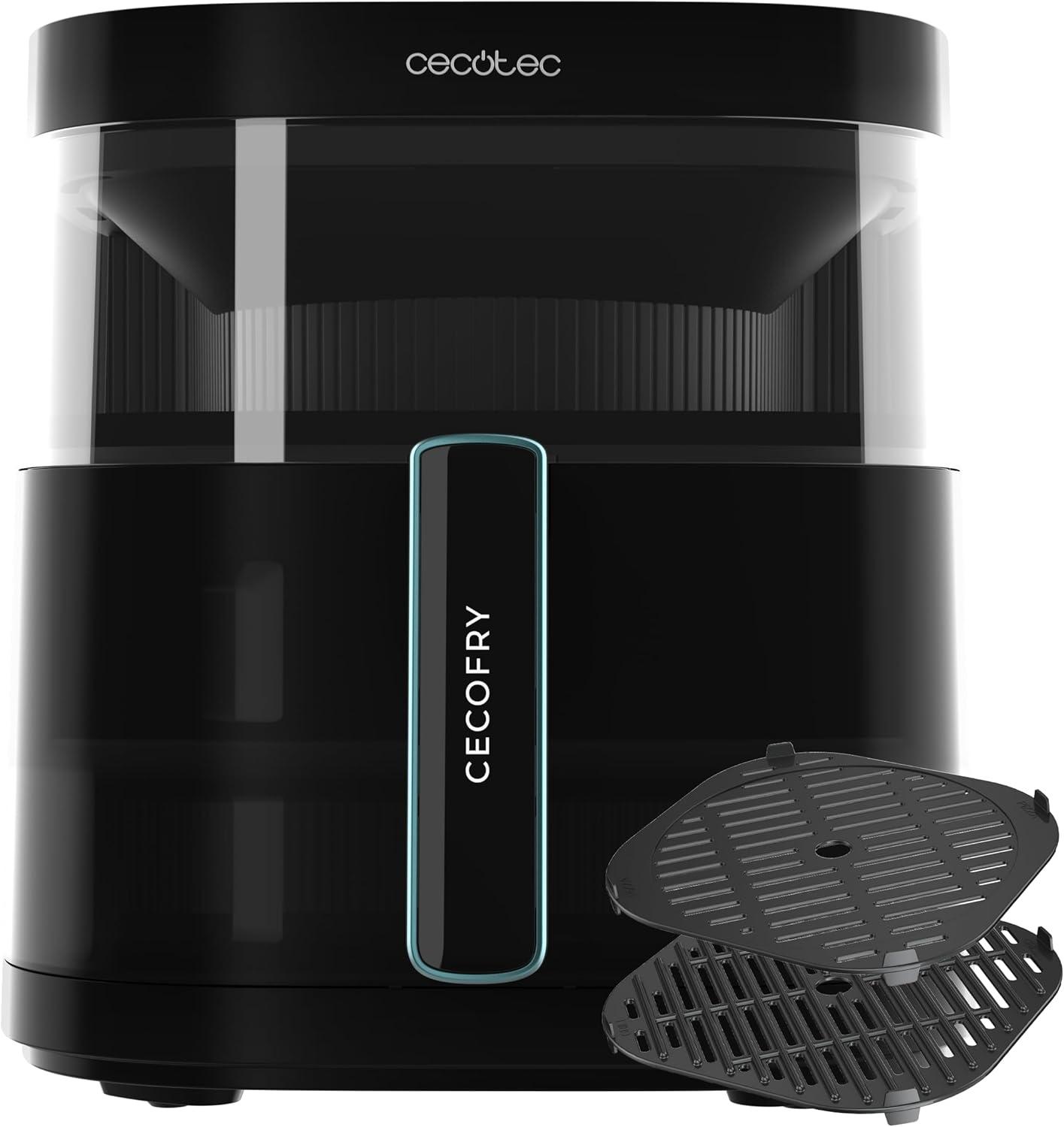 imageCecotec Air Fryer CecofryampampGrill Duoheat 10000 Friteuse Air sans Huile 10L Grill et Plancha Rsistance Double 2800W Cuisson Rapide Moins de Graisse Rsultats Consistants6L