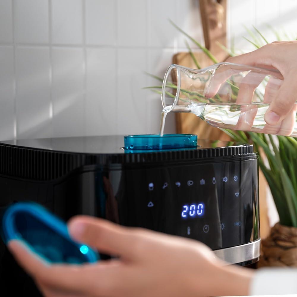 imageCecotec Friteuse air sans huile de 5 L avec fentre Air Fryer Cecofry Antique 5000 Window 1500 W Numrique Zone de Cuisson de 5 L et Technologie PerfectCook Design Rtro en BeigeNoir Fentre
