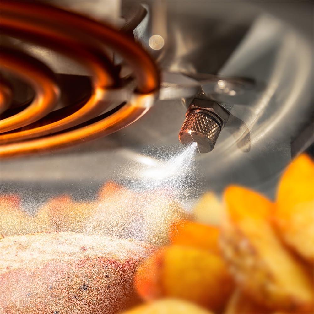 imageCecotec Friteuse air sans huile de 5 L avec fentre Air Fryer Cecofry Antique 5000 Window 1500 W Numrique Zone de Cuisson de 5 L et Technologie PerfectCook Design Rtro en BeigeNoir Neon