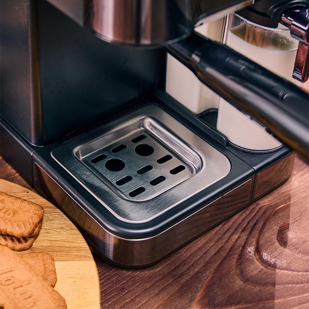 imageCecotec Machine Caf Expresso Power Espresso 20 ColdBrew Latte Fresh 1350W 20 Bars cran Tactile Couleur Rservoir dEau 15L 500ml de Lait Acier Fonc Chauffetasses Double Bras Dmontable