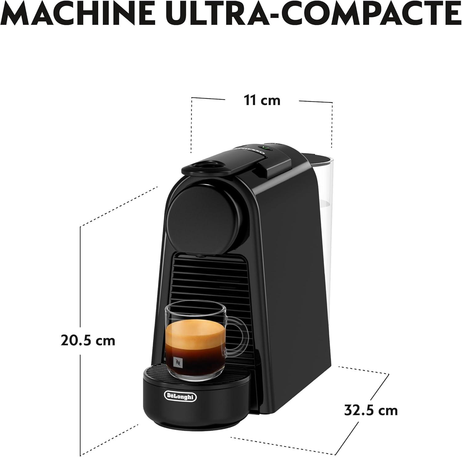 imageDeLonghi Nespresso Essenza Mini EN85R Machine Caf Automatique Machine Capsules pour une Seule Tasse Ensemble de Bienvenue Inclus Design Compact Pression 19 Bar 1150W Rouge RubisNoirpiano