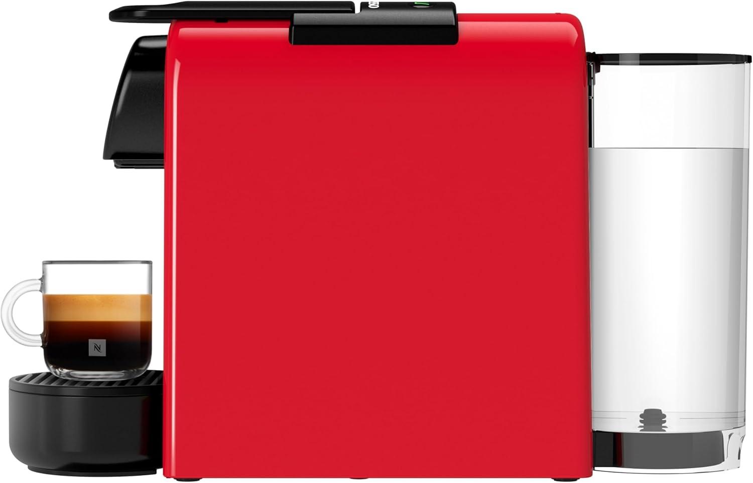 imageDeLonghi Nespresso Essenza Mini EN85R Machine Caf Automatique Machine Capsules pour une Seule Tasse Ensemble de Bienvenue Inclus Design Compact Pression 19 Bar 1150W Rouge RubisRouge Rubis