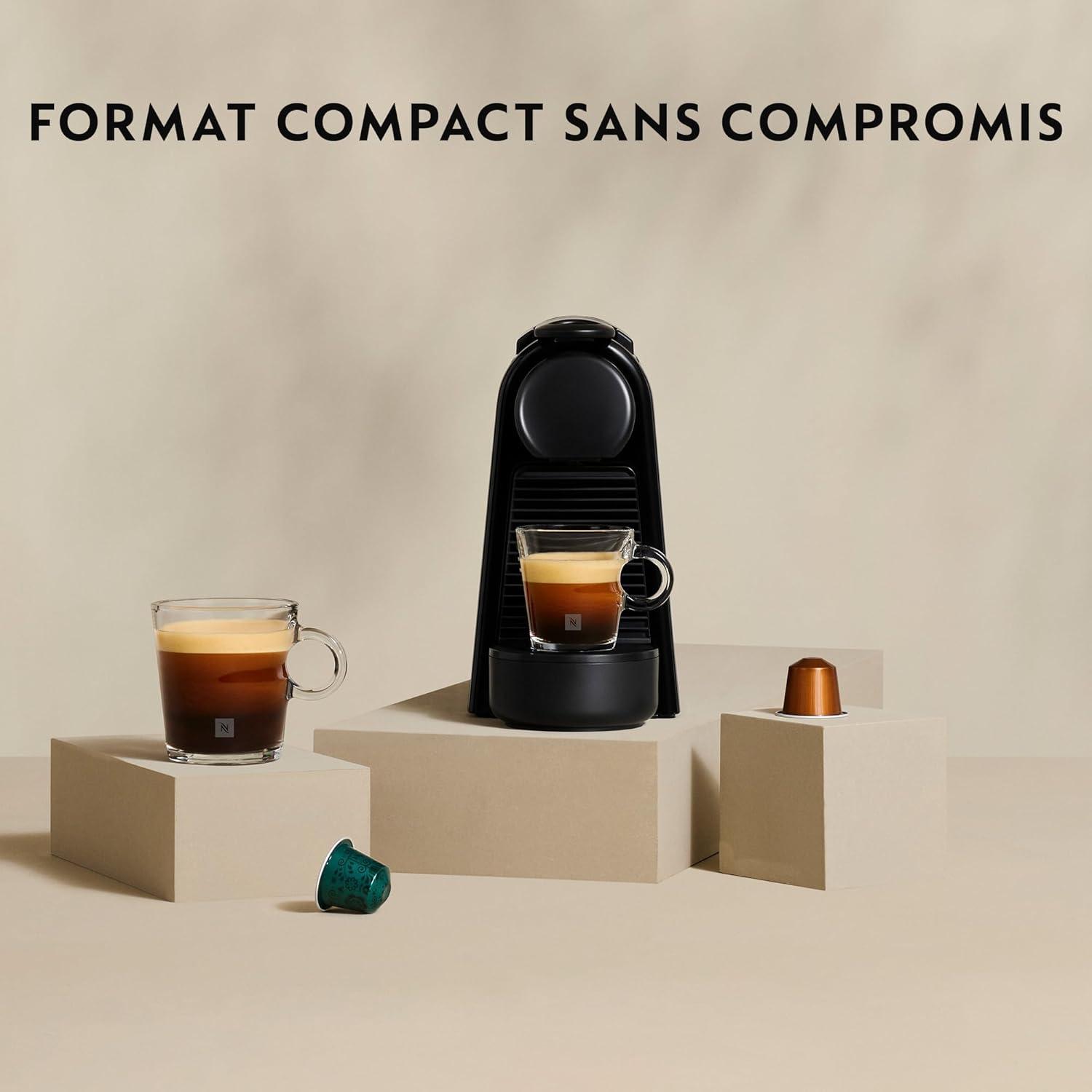 imageDeLonghi Nespresso Essenza Mini EN85R Machine Caf Automatique Machine Capsules pour une Seule Tasse Ensemble de Bienvenue Inclus Design Compact Pression 19 Bar 1150W Rouge RubisRouge Rubis