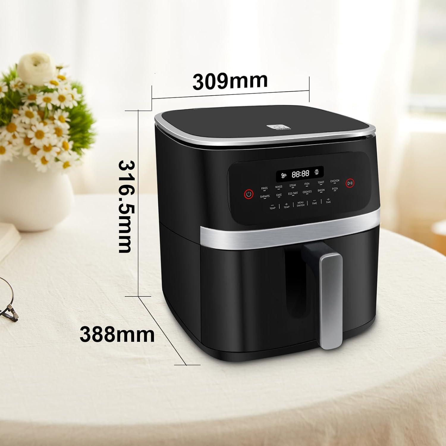 imageEXTRASTAR Airfryer 7L friteuse air XXL sans huile avec cran tactile friteuse avec affichage numrique 1800 W mode shake minuterie livre de recettes temprature maximale 200cTYPE1