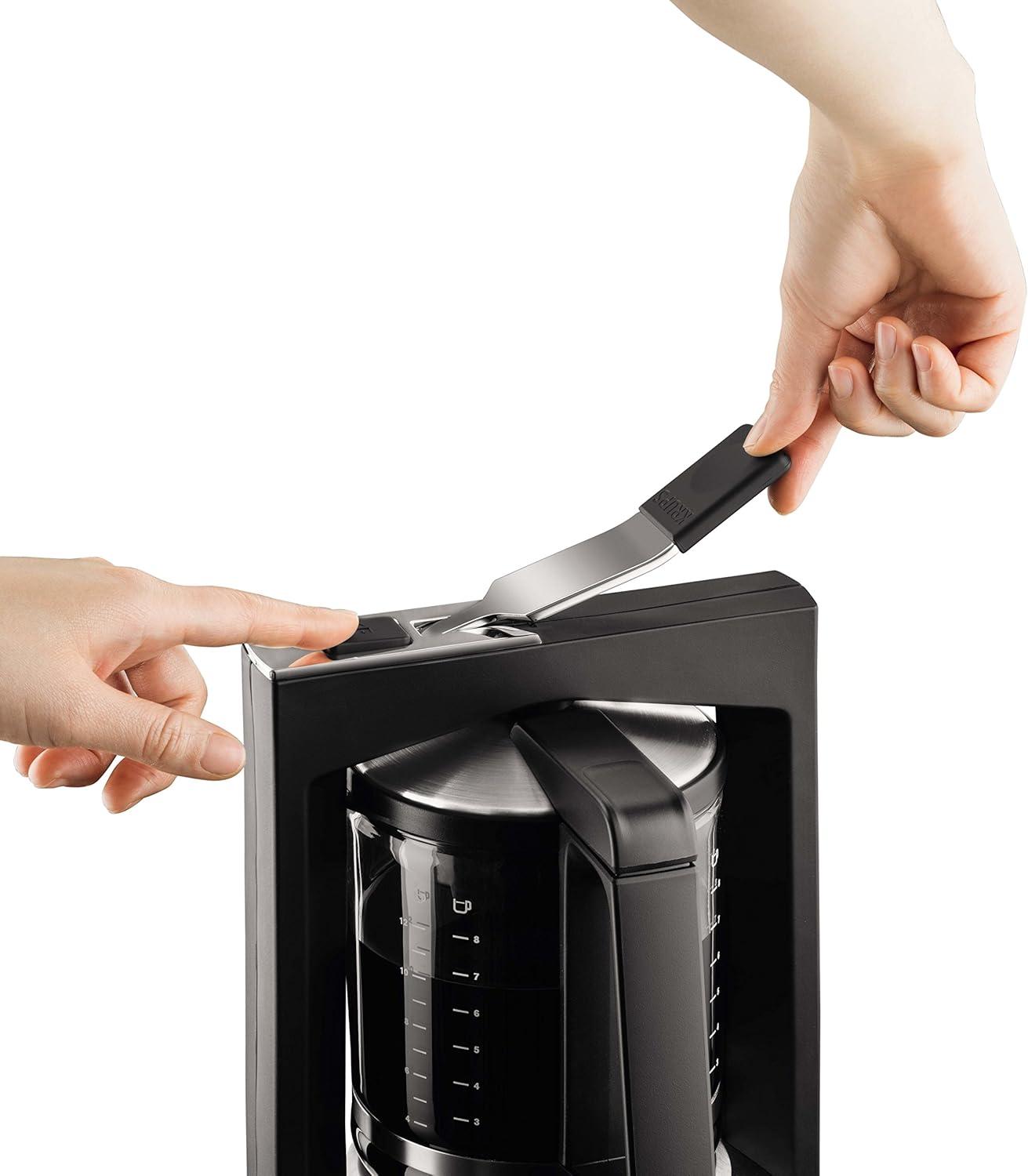imageKrups Cafetire filtre KM468910 T8 850 watts Arrt automatique 8 12 tasses Interrupteur marchearrt clair noirNoir