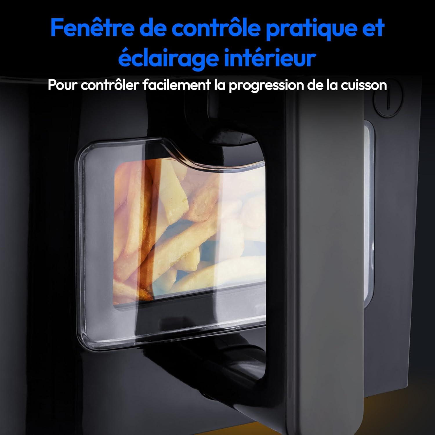 imageMEDION Air Fryer P20 XXL Double Compartiment Fonction dual cook ampamp sync finish fentre visible friteuse sans huile air chaud capacit 87 L XXL 2600 W 9 programmes automatiques MD11760 blancNoir