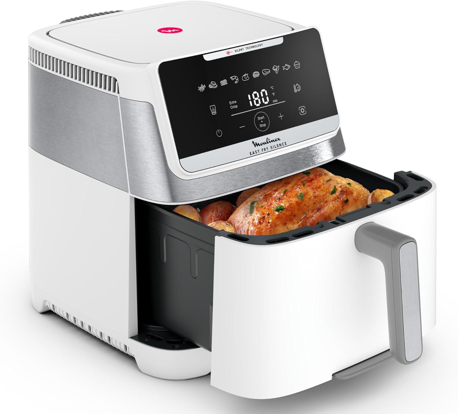 imageMoulinex Easy Fry Silence air fryer 5L 15kg Technologie Silence Systme Easy Clean ampamp Store Noir EZ5528F0Interface classique