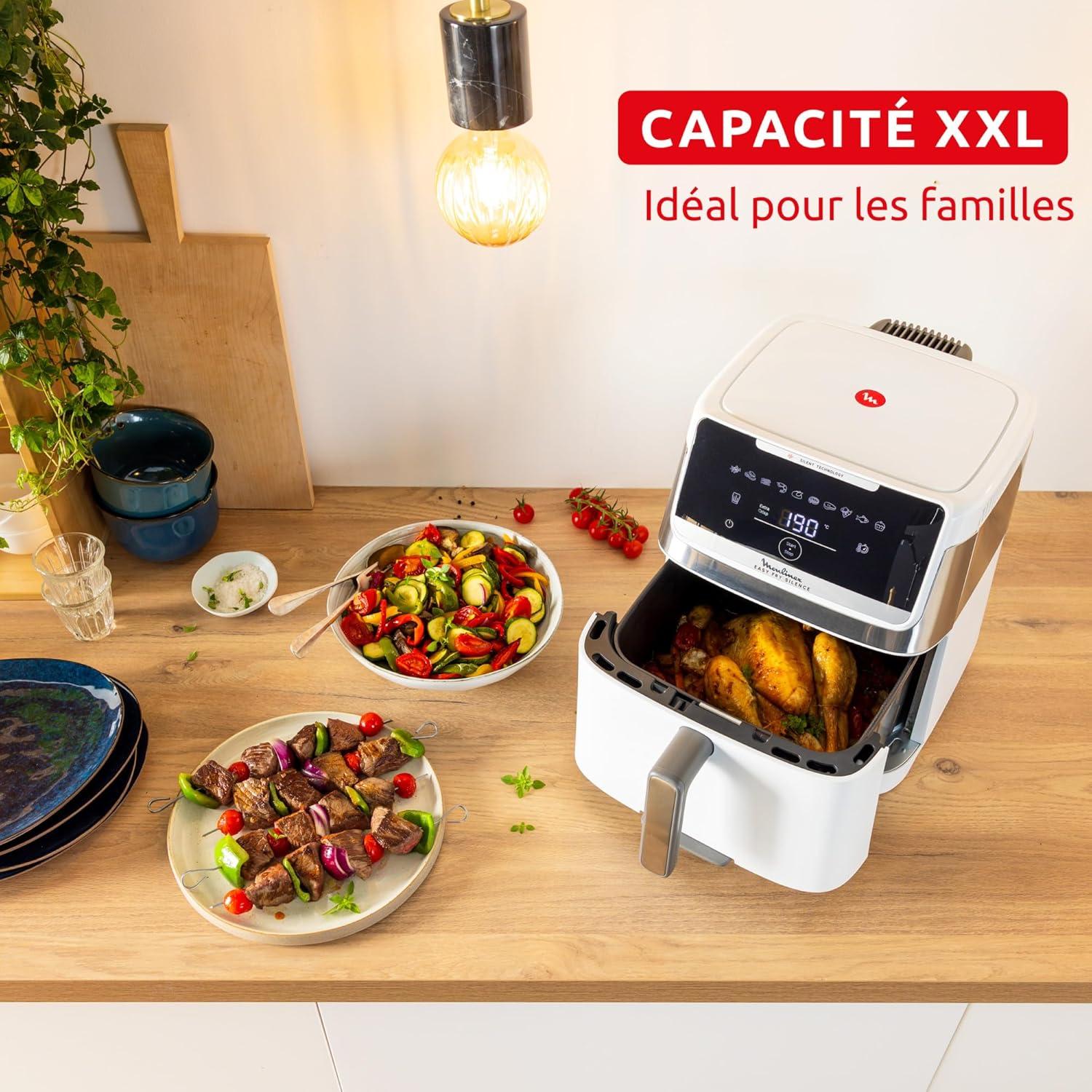 imageMoulinex Easy Fry Silence air fryer 5L 15kg Technologie Silence Systme Easy Clean ampamp Store Noir EZ5528F0Interface classique