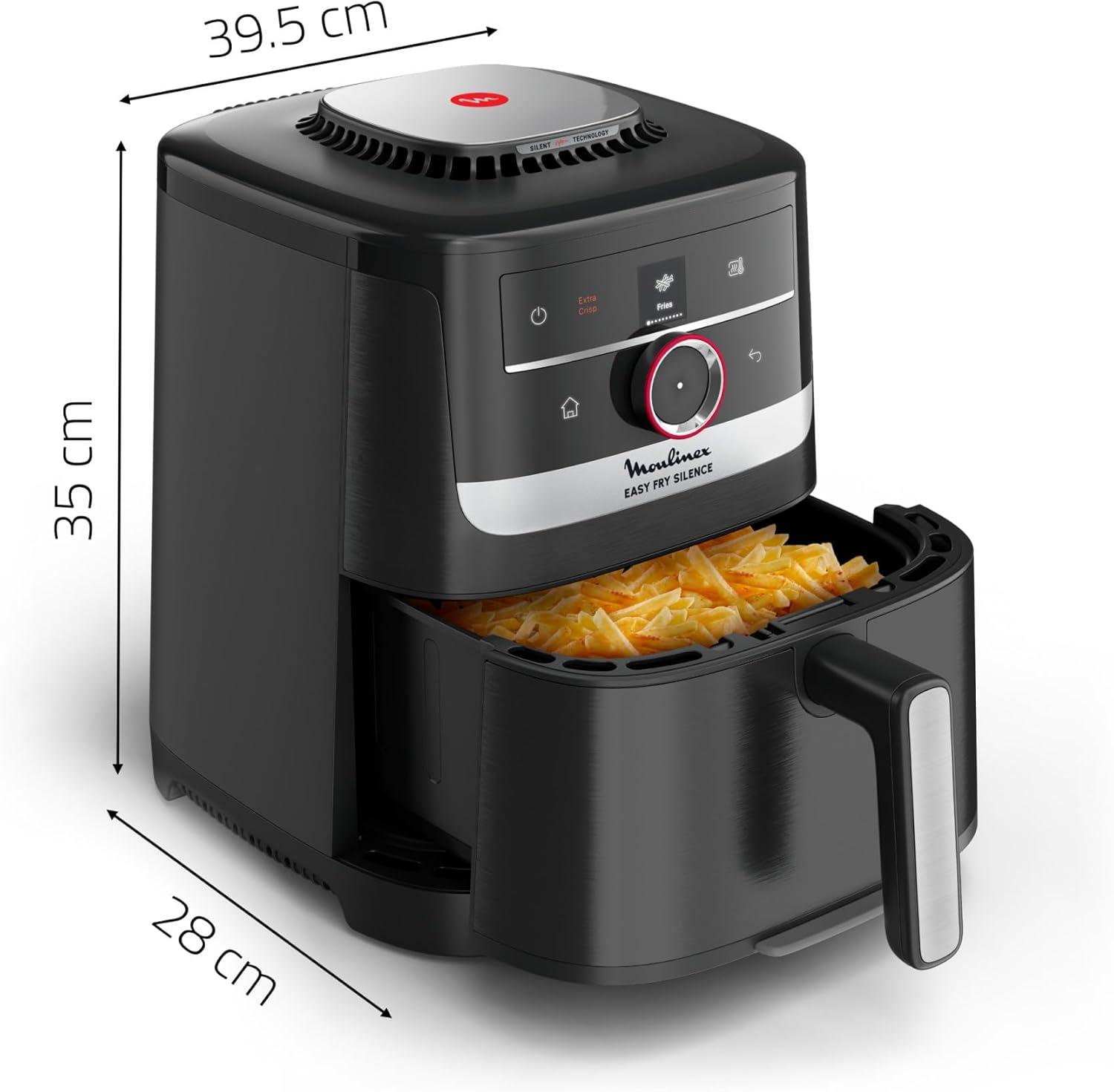 imageMoulinex Easy Fry Silence air fryer 5L 15kg Technologie Silence Systme Easy Clean ampamp Store Noir EZ5528F0Interface pas pas
