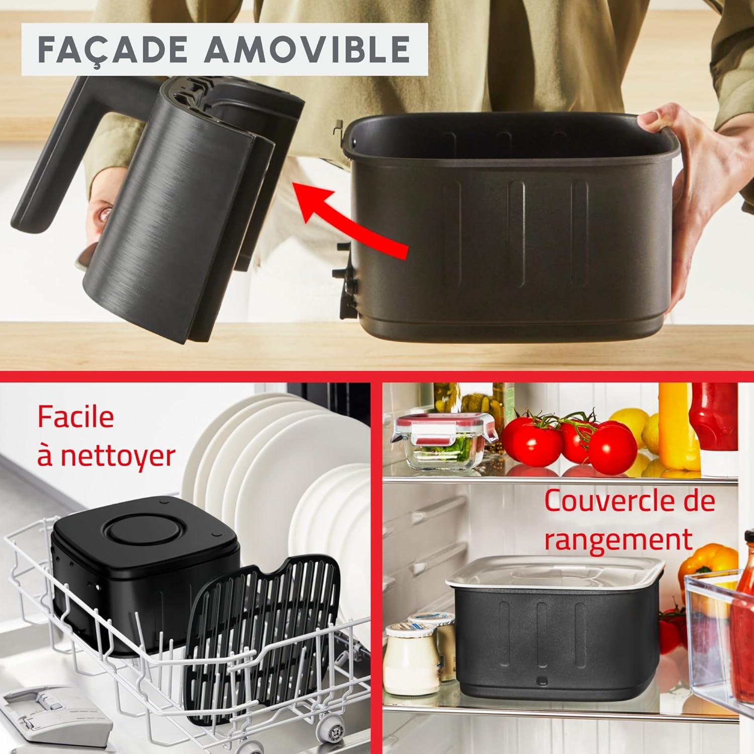 imageMoulinex Easy Fry Silence air fryer 5L 15kg Technologie Silence Systme Easy Clean ampamp Store Noir EZ5528F0Interface pas pas