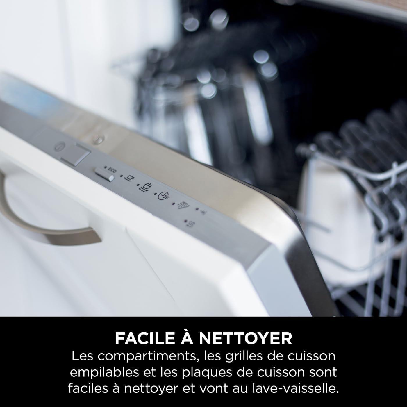 imageNINJA Foodi FlexDrawer Air Fryer 2 Compartiments Avec Sparateur Amovible Grande Capacit 104L Air Fryer 7en1 Max 240C Pices Antiadhsives Amovibles Lavables Au LaveVaisselle NoirGris