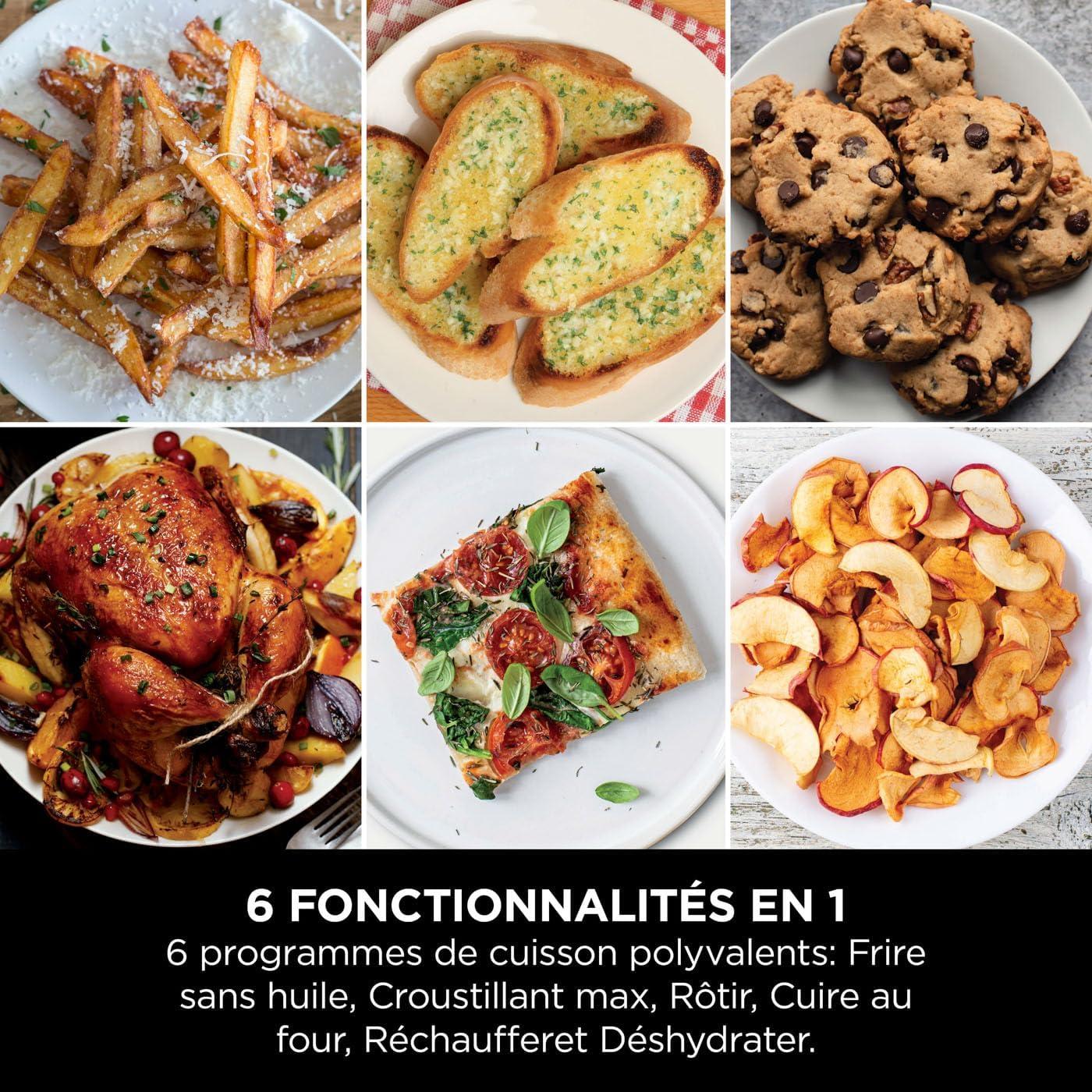 imageNINJA Foodi FlexDrawer Air Fryer 2 Compartiments Avec Sparateur Amovible Grande Capacit 104L Air Fryer 7en1 Max 240C Pices Antiadhsives Amovibles Lavables Au LaveVaisselle NoirGris