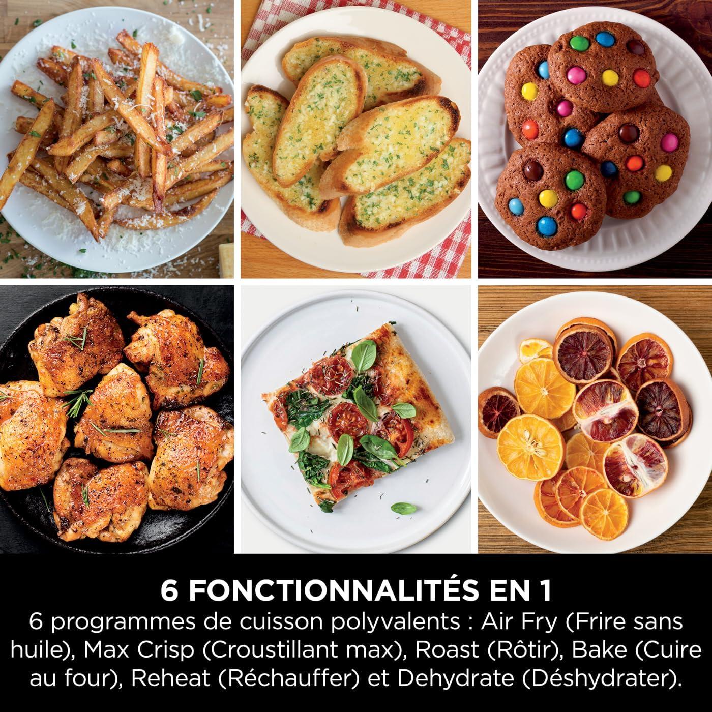 imageNINJA Foodi FlexDrawer Air Fryer 2 Compartiments Avec Sparateur Amovible Grande Capacit 104L Air Fryer 7en1 Max 240C Pices Antiadhsives Amovibles Lavables Au LaveVaisselle NoirGris