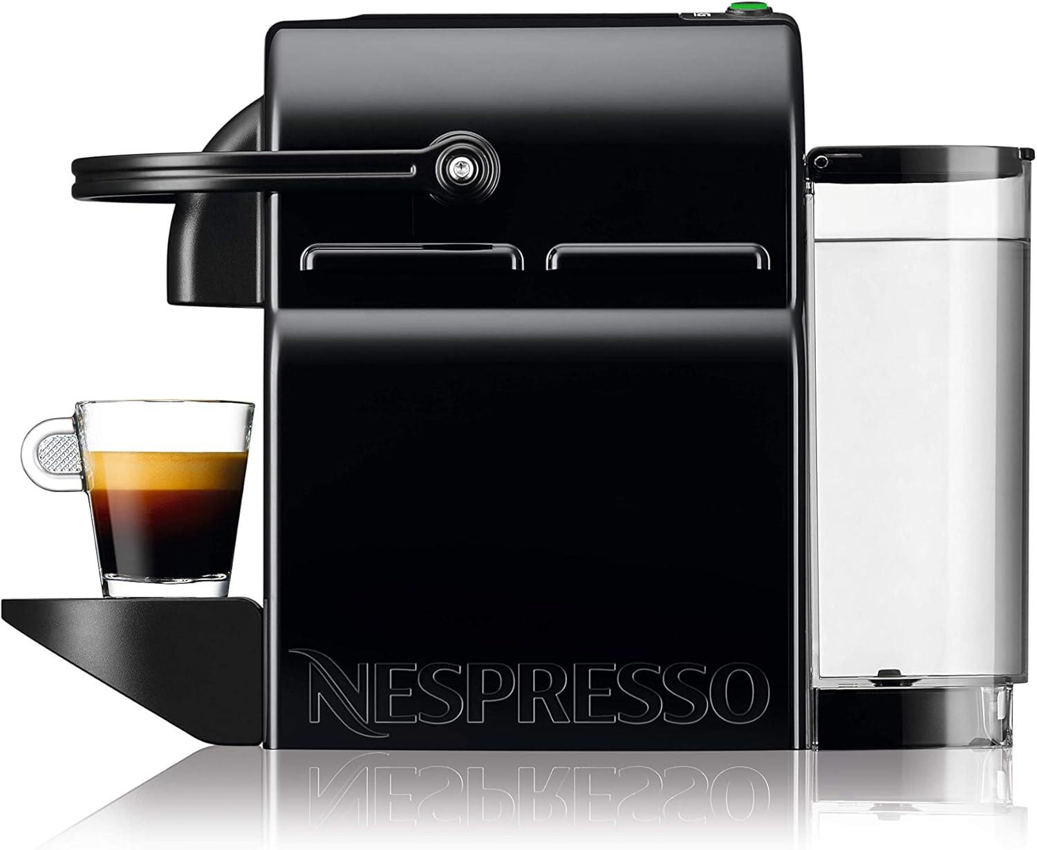 imageNespresso Machine caf Inissia noir Delonghi Original Bundle Top Slection Ispirazione 100 Capsules