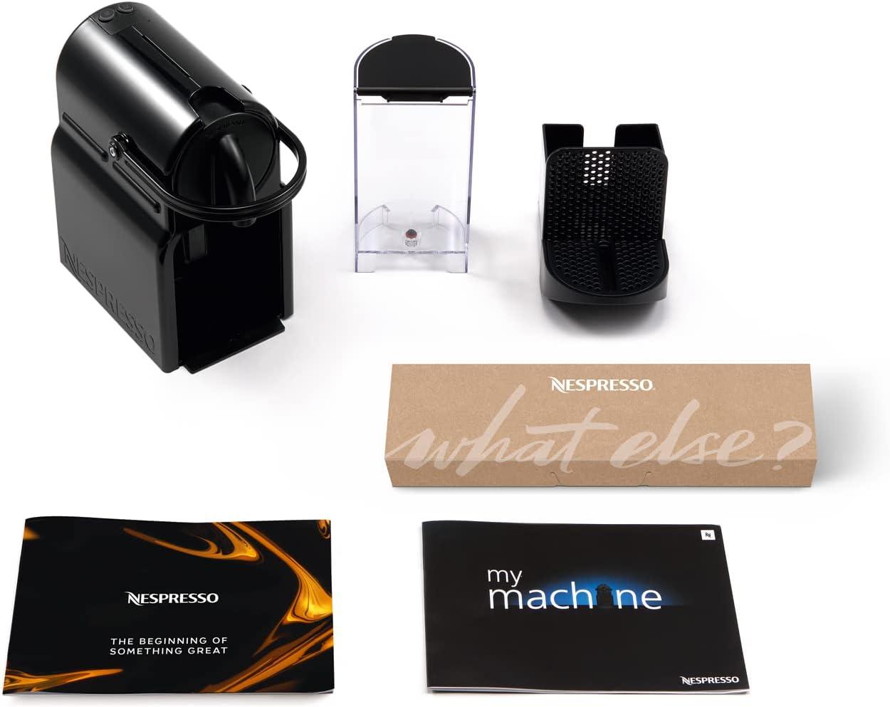 imageNespresso Machine caf Inissia noir Delonghi Original Bundle Top Slection Ispirazione 100 Capsules