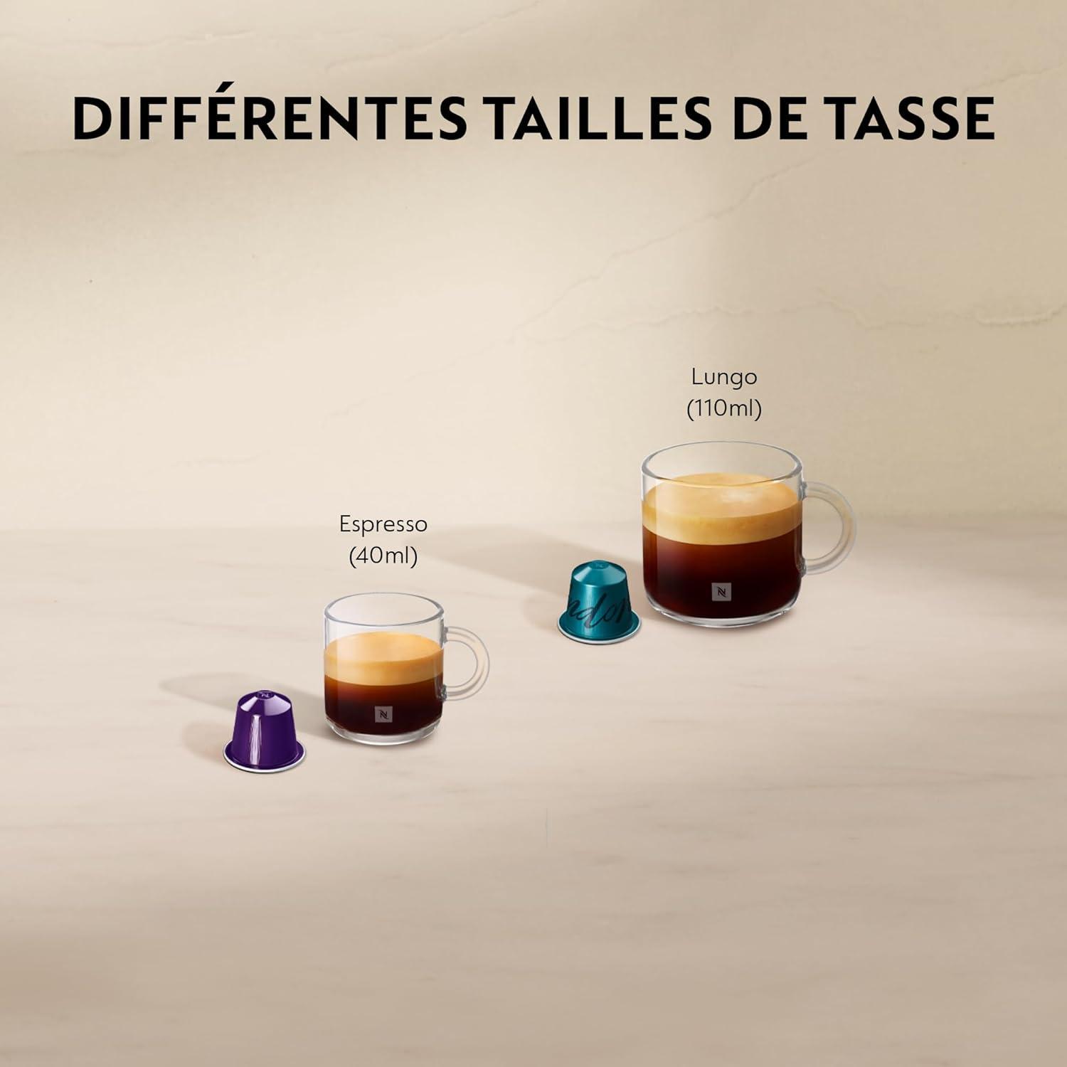 imageNespresso Machine caf Inissia noir Delonghi Original Bundle Top Slection Ispirazione 100 Capsules