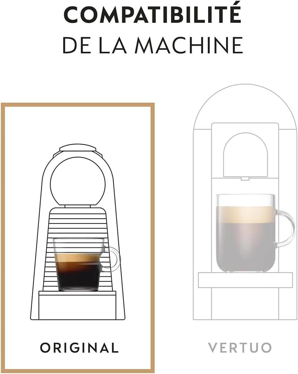 imageNespresso Machine caf Inissia noir Delonghi Original Bundle Top Slection Ispirazione 100 Capsules