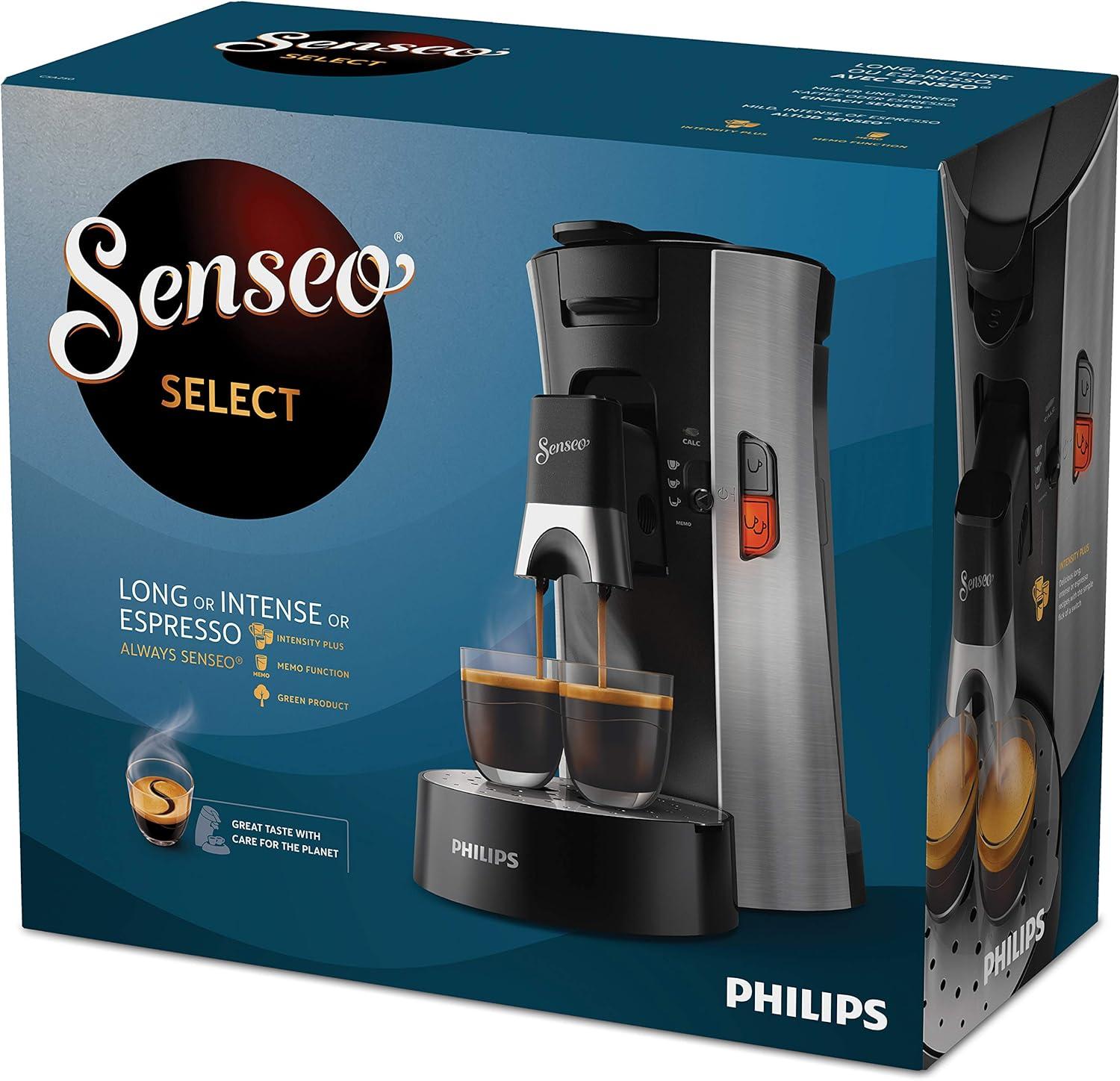 imagePhilips CSA24031 Machine Caf dosettes SENSEO Select Eco Intensity Plus Cream Plus Fonction Memo 100ml NougatAcier Bross Eco