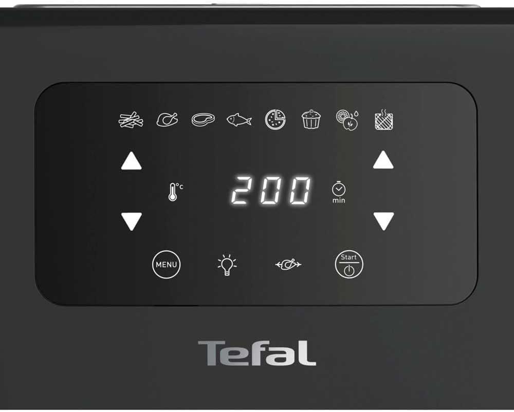 imageTefal EY401D Easy Fry Deluxe Friteuse Air Chaud 1500 W Capacit 42 l XL avec 6 Programmes Automatiques cran Numrique Minuterie Frites pour 6 Portions en Acier InoxydableNoirBlack