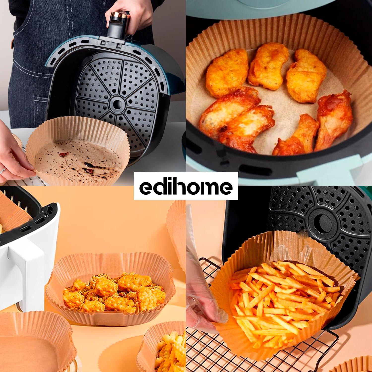 imageedihome Papier Cuisson Air Fryer pour Friteuse sans Huile 100 Units 2024 cm BPA Free Jetable pour Four 5 8 litres Carr 2024 cmRond