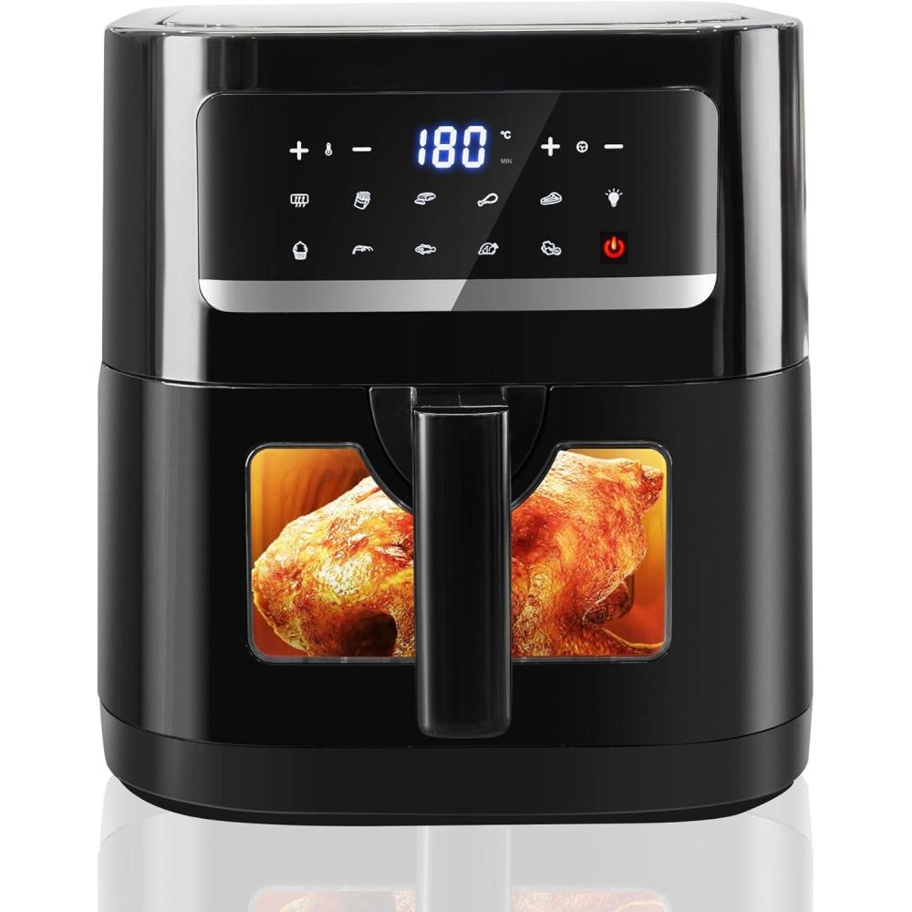 imageAir Fryer Avec Fentre Visible Emphsism Friteuse Sans Huile 7L Avec 10 Fonctions 1800W Friteuse Air Chaud Friteuse Electrique avec LED cran Tactile7L