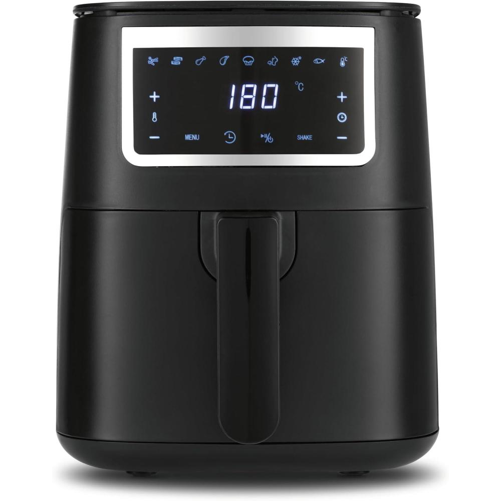 imageGOURMETmaxx Friteuse air chaud 12L Sans huile avec cran tactile minuterie brochettes ampamp fonction rtissoire 10 programmes automatiques Cuisson saine idale pour un poulet entier 1700 W4 Litres