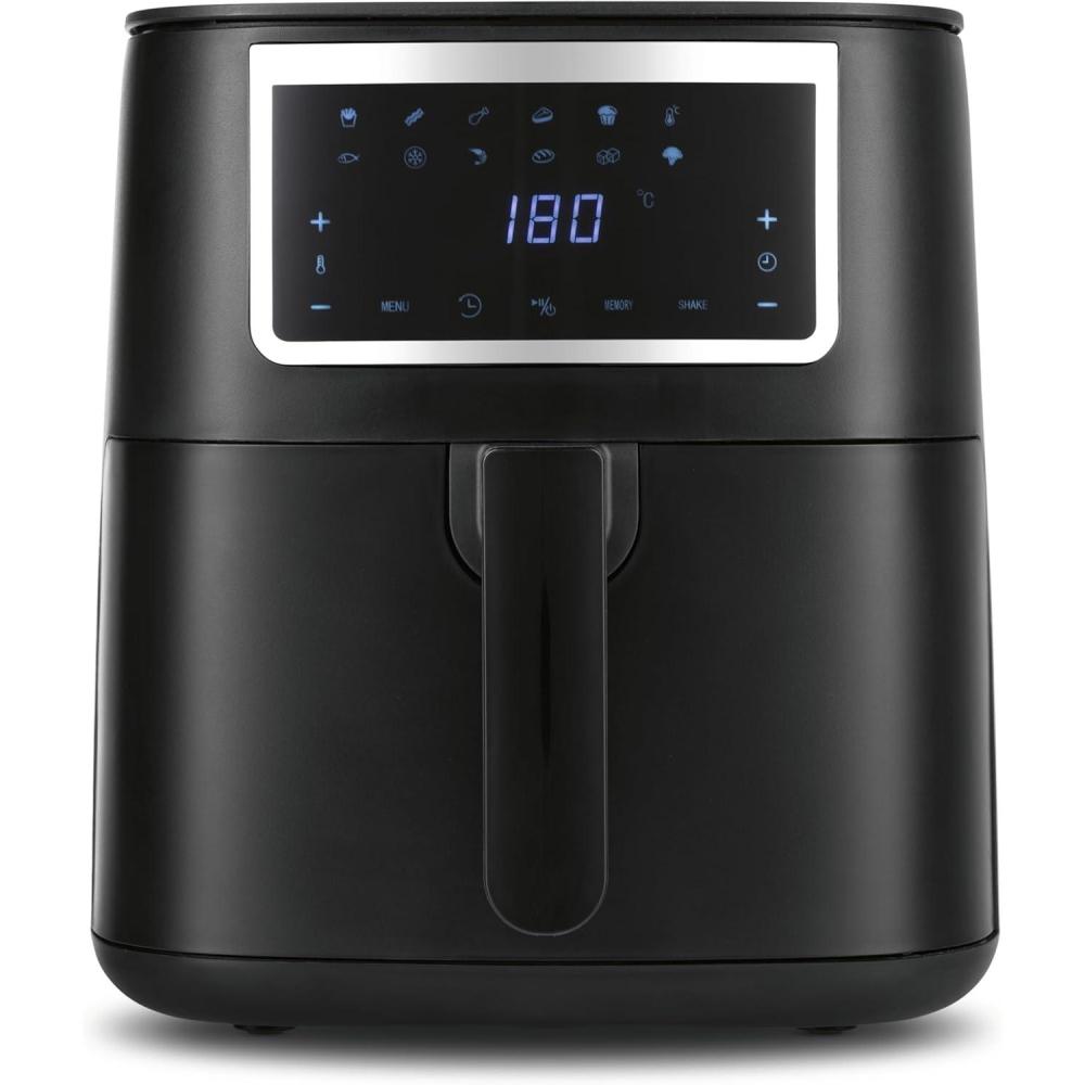 imageGOURMETmaxx Friteuse air chaud 12L Sans huile avec cran tactile minuterie brochettes ampamp fonction rtissoire 10 programmes automatiques Cuisson saine idale pour un poulet entier 1700 W6 5 Litres