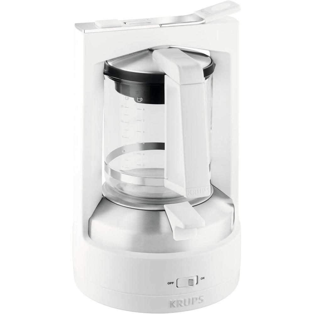 imageKrups Cafetire filtre KM468910 T8 850 watts Arrt automatique 8 12 tasses Interrupteur marchearrt clair noirBlanc