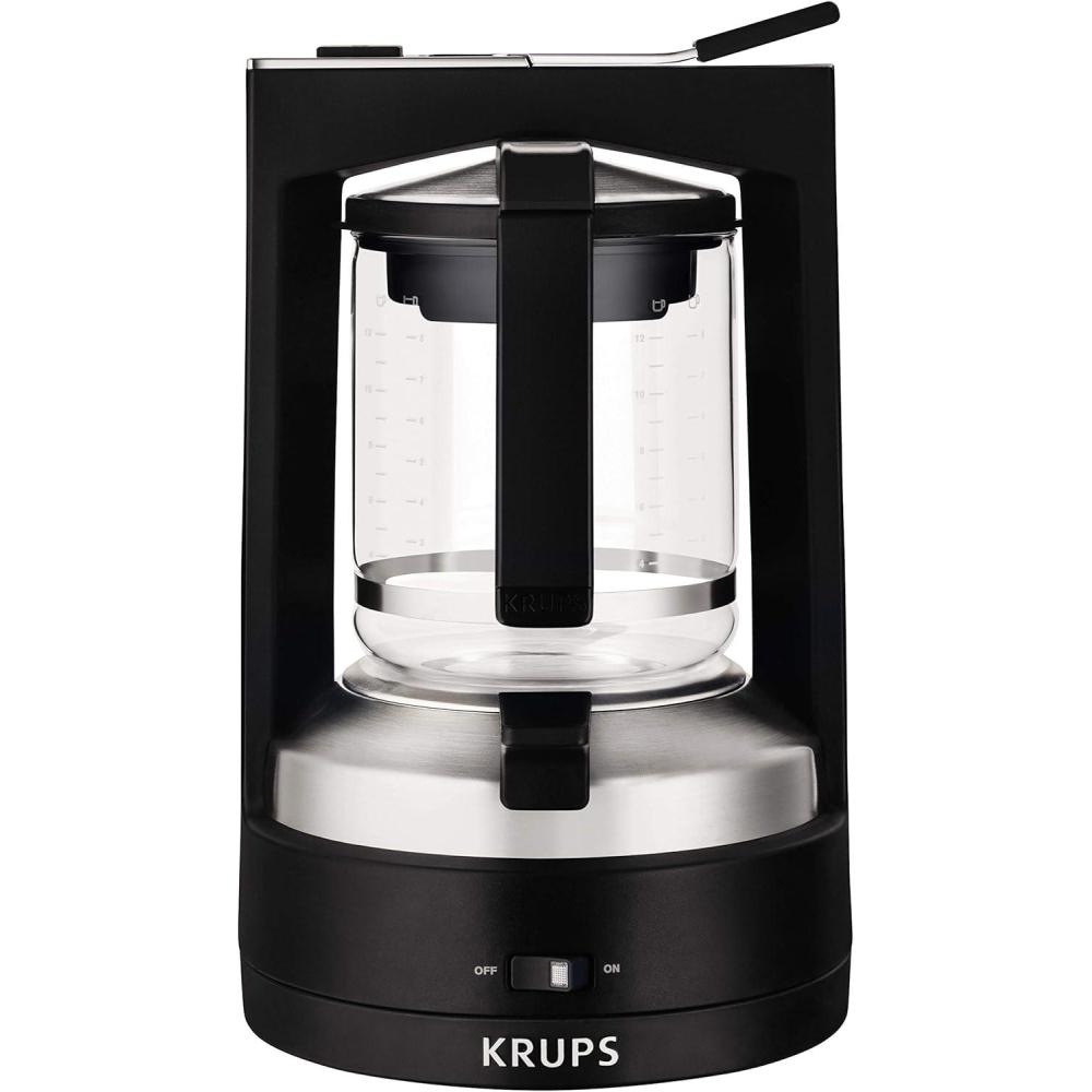 imageKrups Cafetire filtre KM468910 T8 850 watts Arrt automatique 8 12 tasses Interrupteur marchearrt clair noirNoir