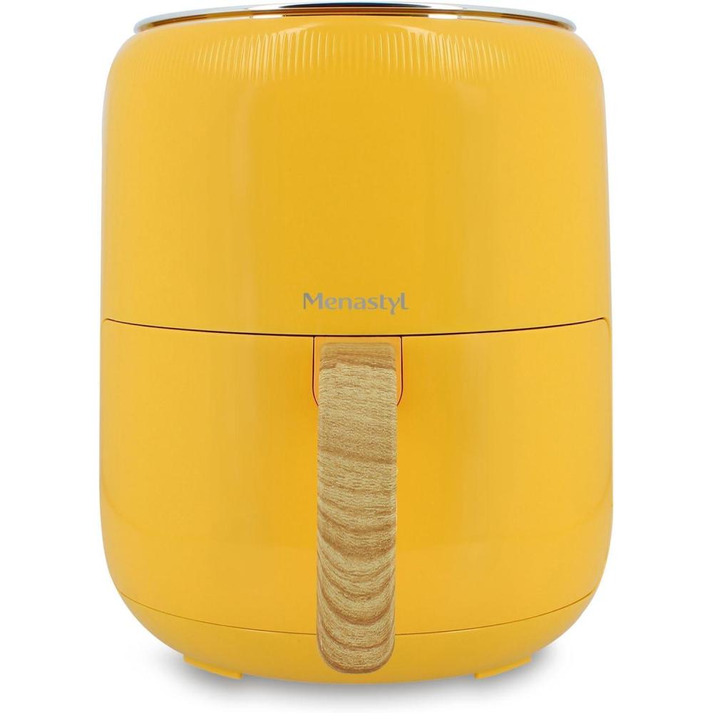 imageMENASTYL Friteuse sans huile air chaud Colorama Cladon sans PFAS 45L 8 programmes Temprature jusqu 200C Minuterie 1 heure Panier et grille compatibles lavevaisselle 6025001Safran