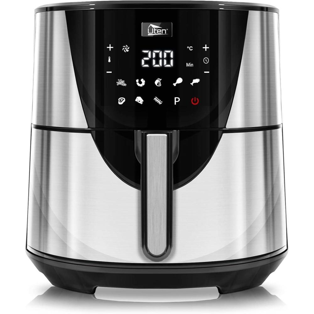 imageUten Friteuse sans Huile Friteuse Air lectrique 65L avec Panier Minuteur et Temprature Tglable Cuisson rapide Grande Capacit pour 1800WNoir4