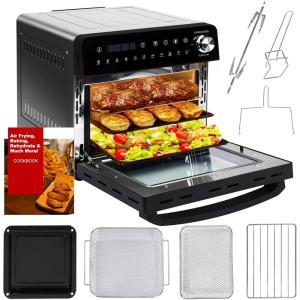 Air Fryer Avec Fenêtre Visible, Emphsism Friteuse Sans Huile 7L Avec 10 Fonctions 1800W, Friteuse à Air Chaud, Friteuse Electrique avec LED Écran Tactile(14L)