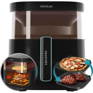 Cecotec Air Fryer Cecofry&Grill Duoheat 10000. Friteuse à Air sans Huile 10L, Grill et Plancha, Résistance Double, 2800W, Cuisson Rapide, Moins de Graisse, Résultats Consistants(6L)
