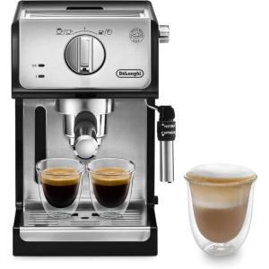 De&rsquo;Longhi Machine à Café à Pompe, Machine Expresso ECP 33.21.BK, Noir H x L x P : 36 x 31.5 x 25.5 cm(Noir et Argent)